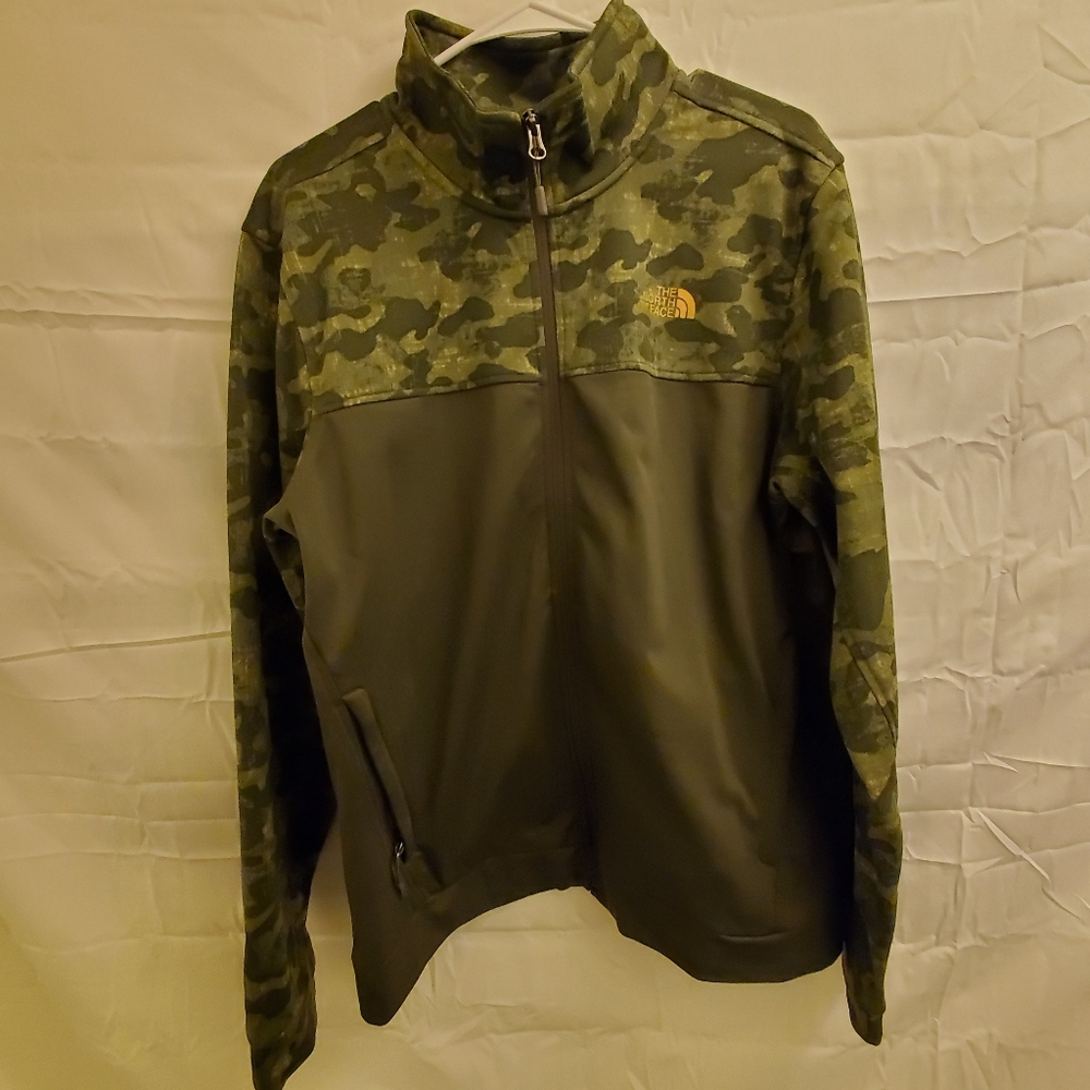 North Face Camo Zip-up Jacket